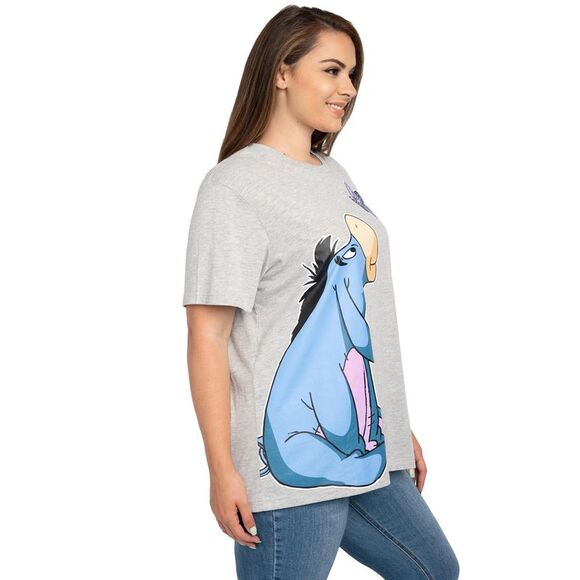 Women’s Plus Size Disney Eeyore Butterfly Gray Short Sleeve Tee (Size 4X Only) - Picture 4 of 8